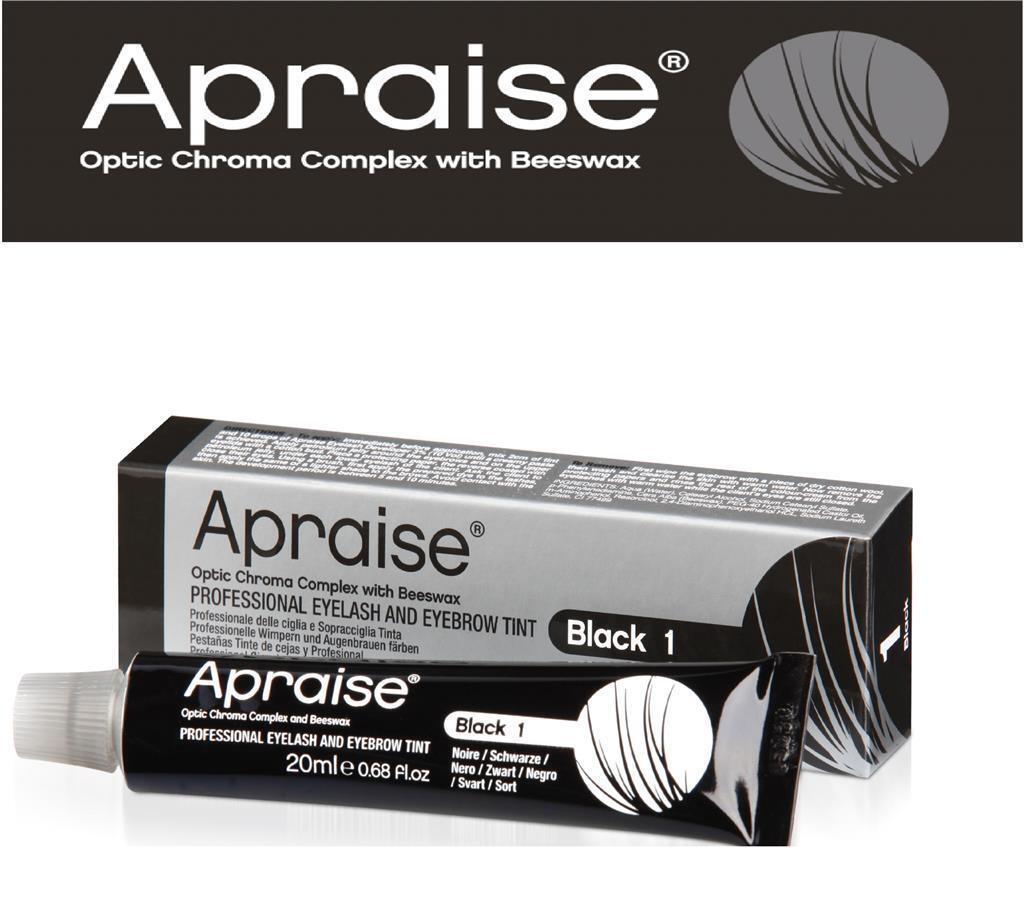 Apraise Professional Eyebrow and Eyelash Tint, Tinting Dye TINT No 1 (Black) 20ml, Water Resistant & Smudge Proof