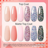 UR SUGAR Jelly Pink Poly Extension Gel Nail Kit, 6 Colours Nude Pink Transparent