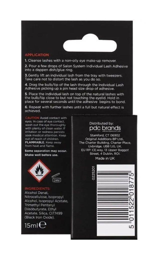 Salon System Individual Lash Adhesive Black 15ml SPECIAL OFFERS