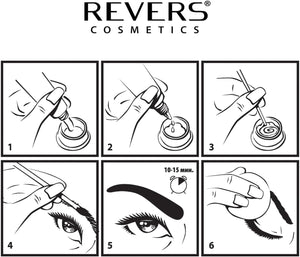 Revers Henna Eyebrow Eyelash Tint Lasting Brow Dye Paint Cream Light Brown  Full Kit Set