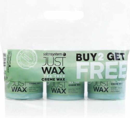 Salon System Just Wax Tea Tree Cream Wax 450g - Pack of 3