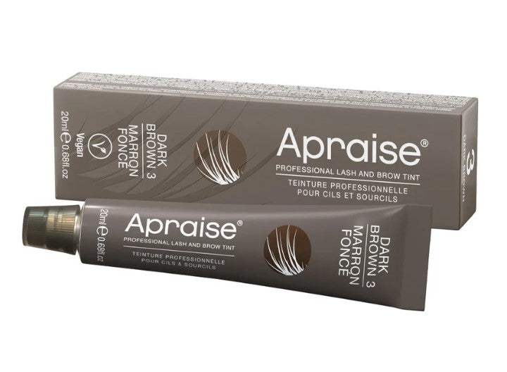 Apraise Vegan Lash + Brow Tint Dark Brown 3.0 20ml , Water Resistant & Smudge Proof