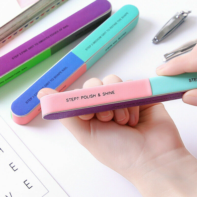 NAIL FILE & BUFFER 7 Way Shape Shine Manicure Pedicure Tool SPECIAL OFFERS