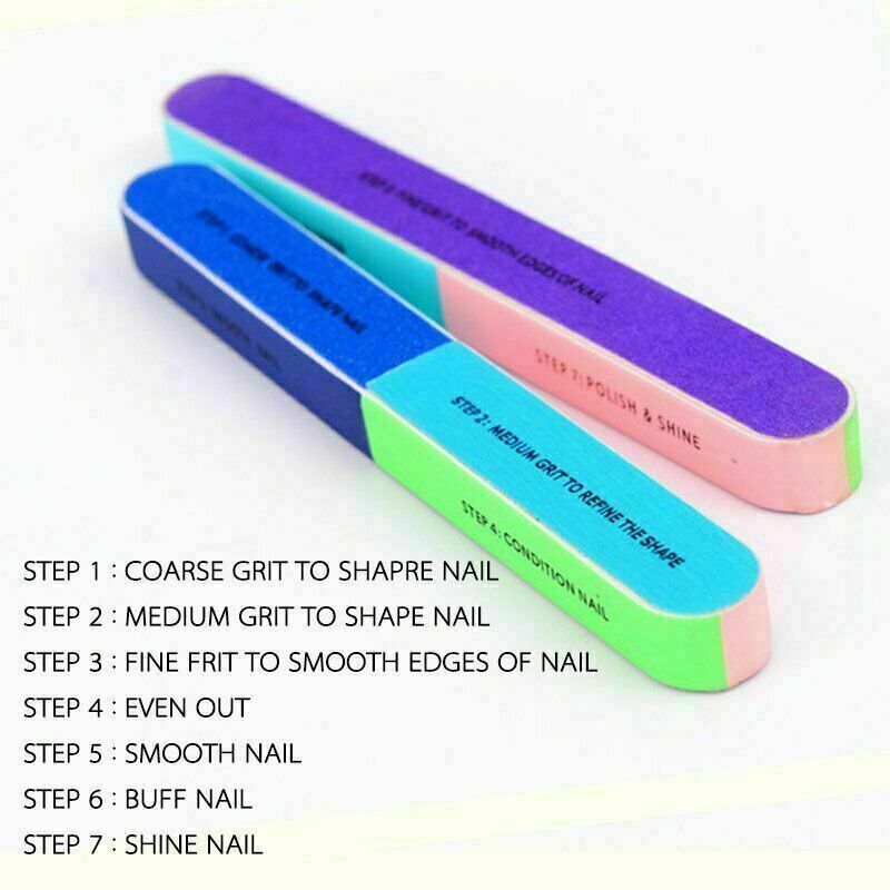 NAIL FILE & BUFFER 7 Way Shape Shine Manicure Pedicure Tool SPECIAL OFFERS