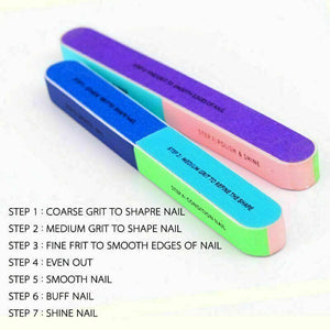 NAIL FILE & BUFFER 7 Way Shape Shine Manicure Pedicure Tool SPECIAL OFFERS
