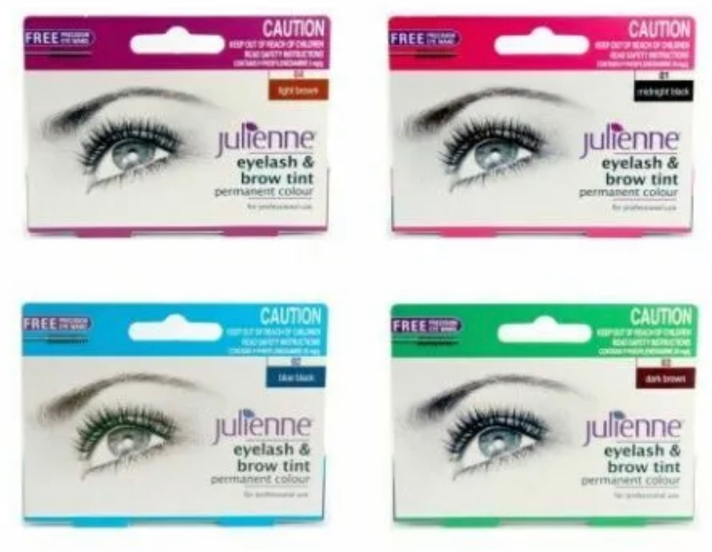 Julienne Professional Tinting Eyelash & Eyebrow Dye Tint Lash Kit All Colours