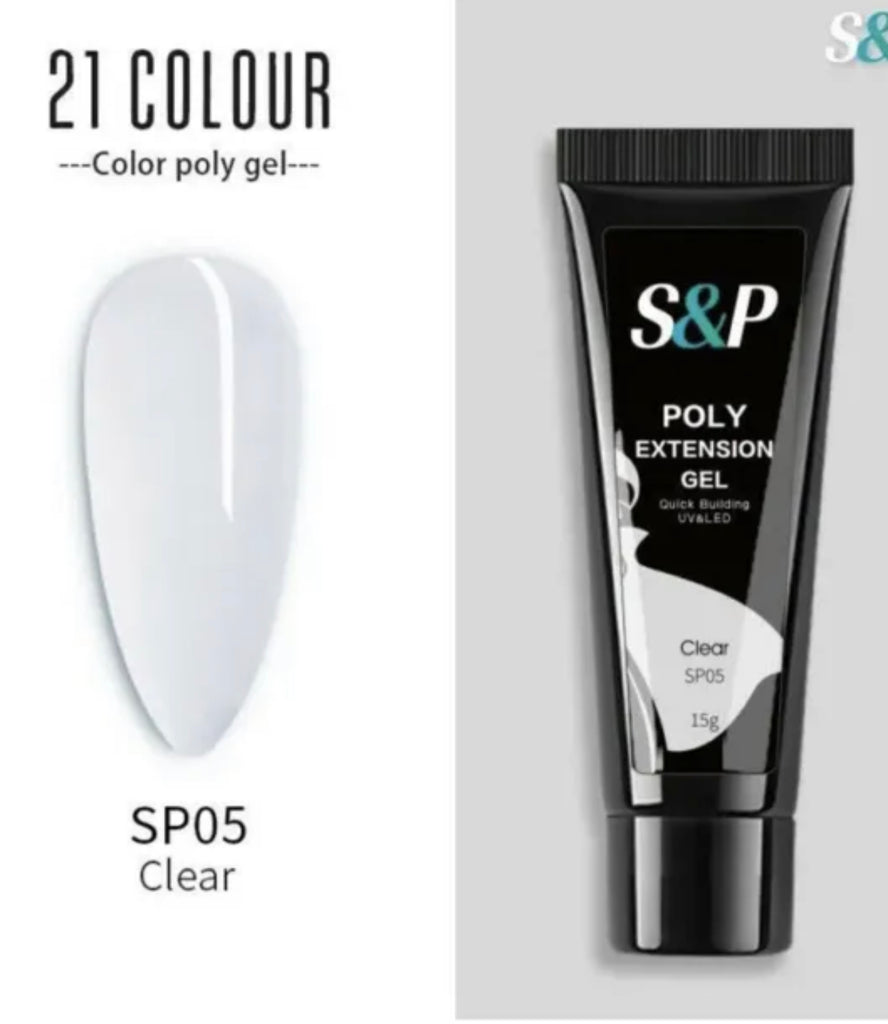 UR SUGAR Poly Builder Gel DIYKITJelly Crystal Nail Art Quick UPR 05 CLEAR