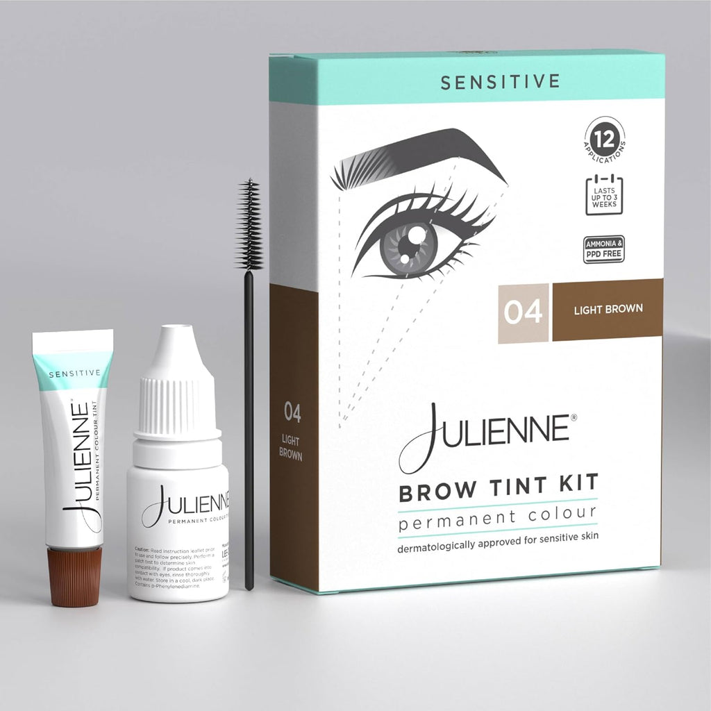 Julienne Brow Tint Kit Sensitive - Light Brown full Kit