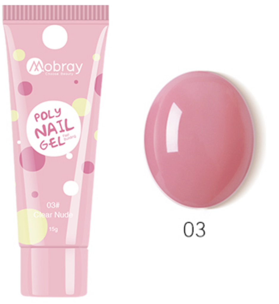 Mobray Poly Builder Gel 15g (PINK TUBES)