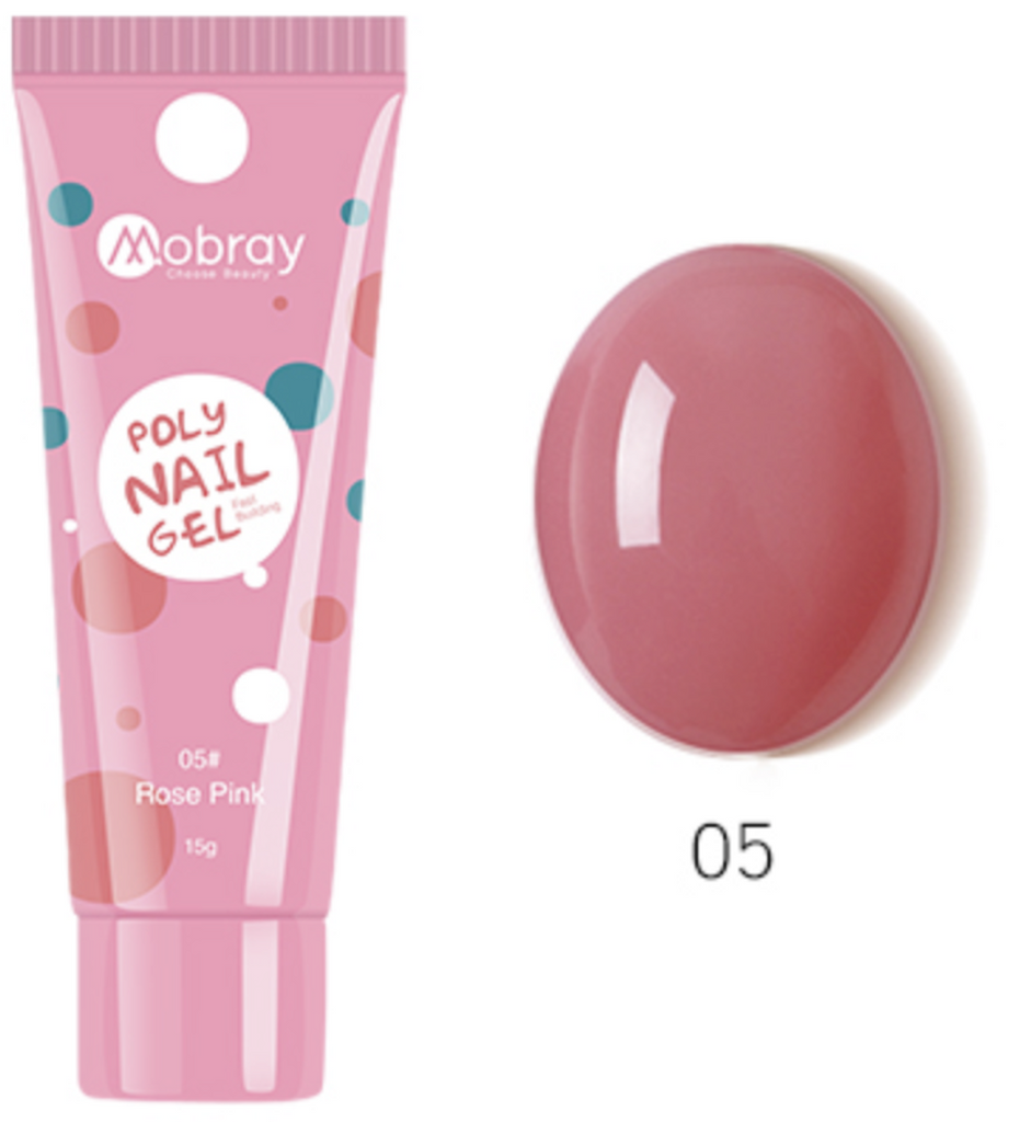 Mobray Poly Builder Gel 15g (PINK TUBES)