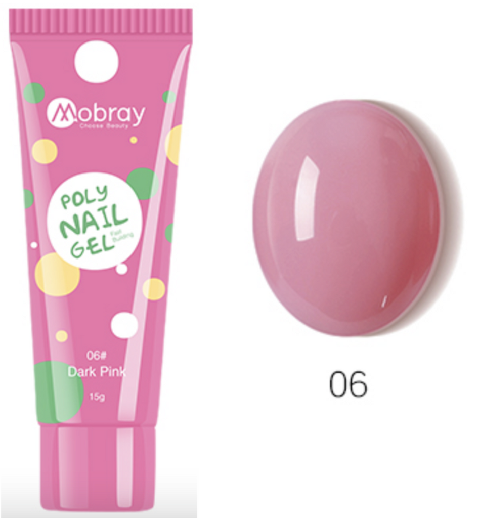 Mobray Poly Builder Gel 15g (PINK TUBES)