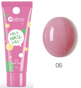 Mobray Poly Builder Gel 15g (PINK TUBES)