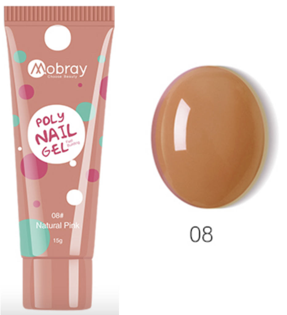 Mobray Poly Builder Gel 15g (PINK TUBES)