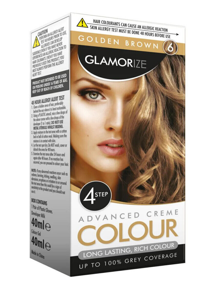 Dark BROWN Glamorize Golden  Hair Dye Naturally Beautiful Dark Brown Hair Colour for Women | Professional Long Lasting Hair Dye Safe on Scalp