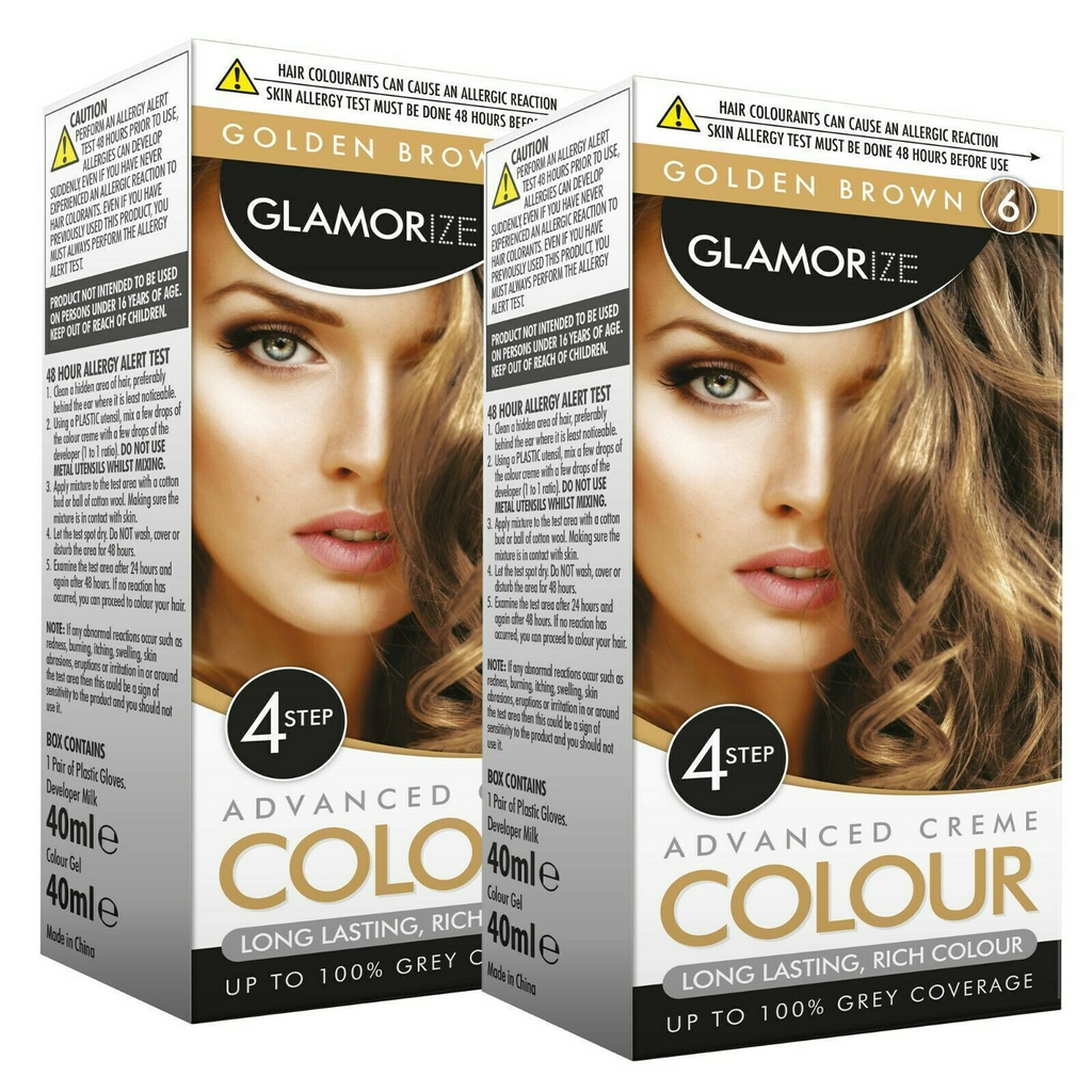 Dark BROWN Glamorize Golden  Hair Dye Naturally Beautiful Dark Brown Hair Colour for Women | Professional Long Lasting Hair Dye Safe on Scalp
